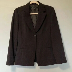 Anne  Klein suit black textured blazer jacket
